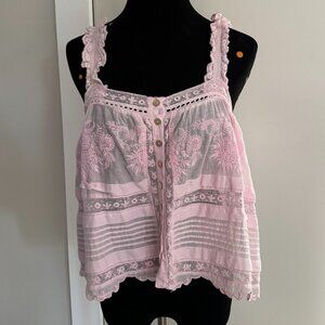 LoveShackFancy Sully Top Pink